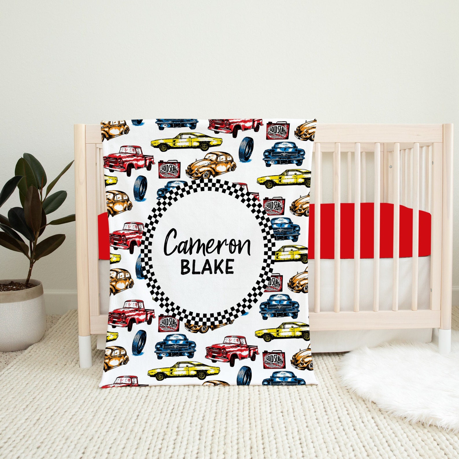 Personalized Car Baby Blanket Baby Shower Gift Car Blanket Etsy