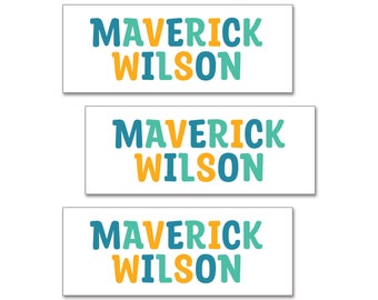 Boy Name Labels, School Supply Labels, Personalized Name Labels for School Supplies, Daycare Labels, Custom Name Labels, Stickers for Boys