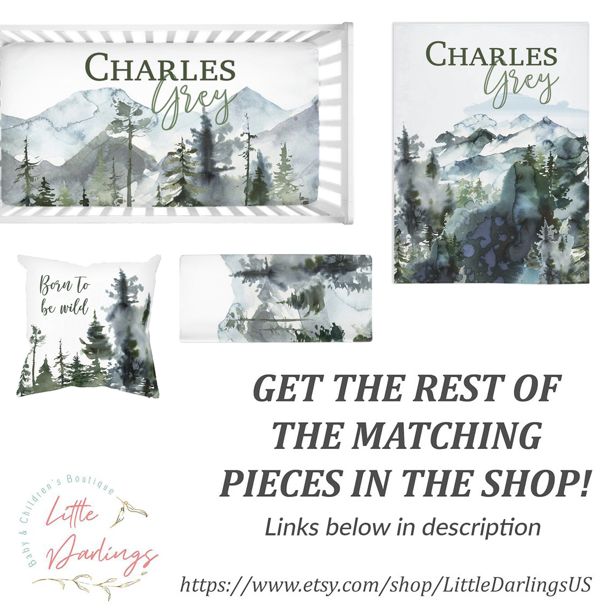 Forest Changing Pad Cover Mountain Changing Pad Cover Forest Etsy