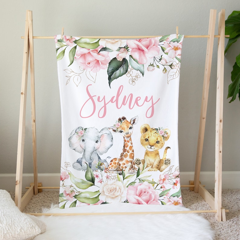 Safari Crib Bedding Set Baby Girl Crib Bedding Set Pink Etsy