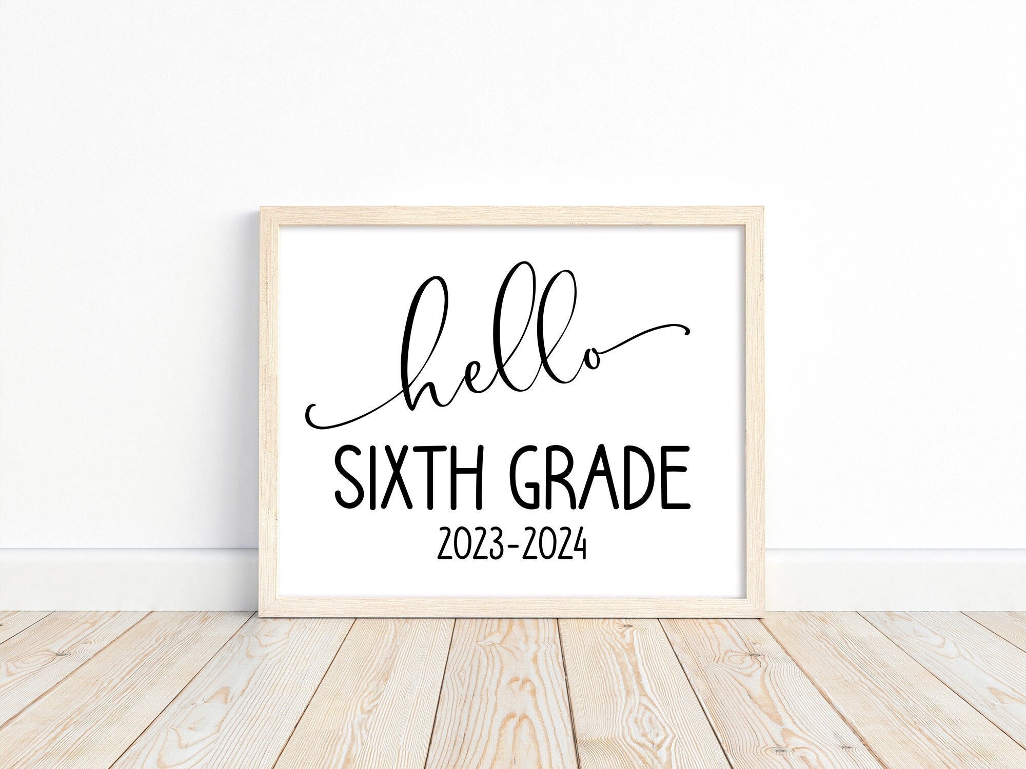 6th Grade School Sign