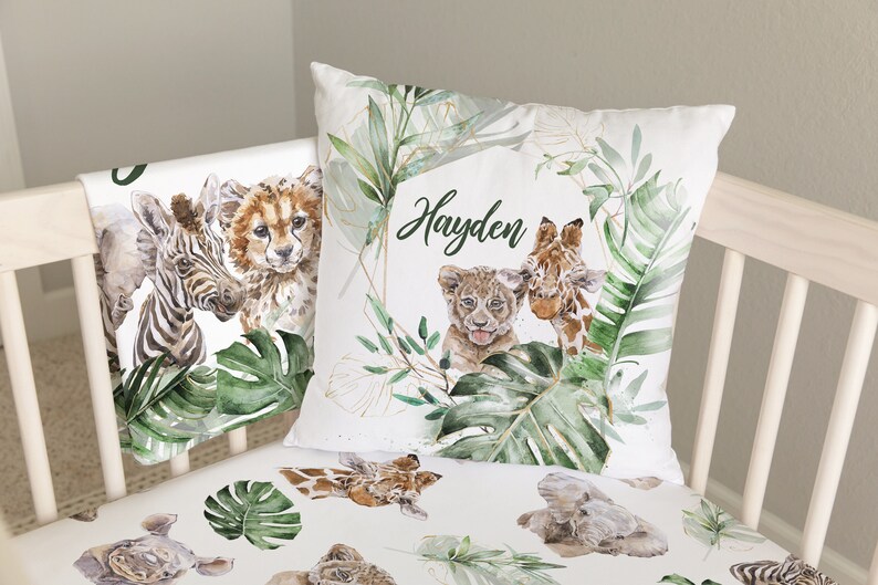 Safari Crib Bedding Set Baby Boy Bedding Crib Bedding Set Etsy