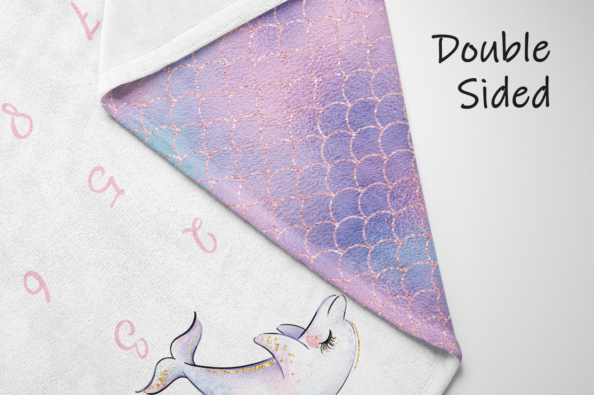Mermaid Milestone Blanket, Personalized Baby Girl Milestone Blanket ...