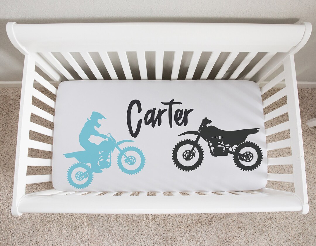 Personalized Motocross Crib Sheet Dirt Bike Crib Sheet Dirt Etsy