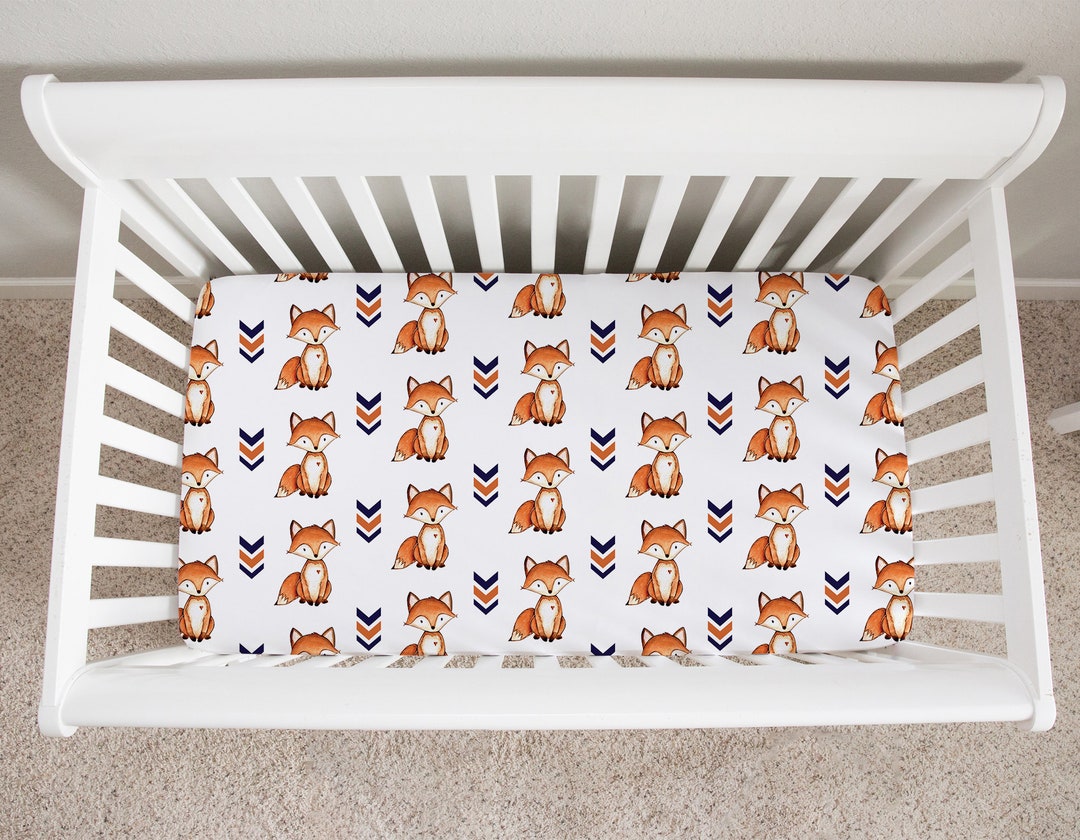Fox Crib Sheets Crib Sheets Boy Fox Crib Bedding Baby Boy Etsy