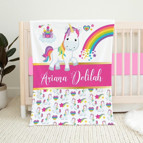 Personalized Unicorn Blanket Unicorn Baby Blanket Custom Etsy