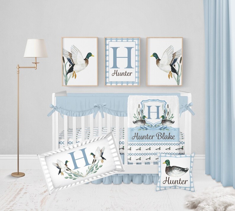 Mallard Duck Crib Bedding Set Boy, Baby Boy Bedding Set, Duck Hunting ...