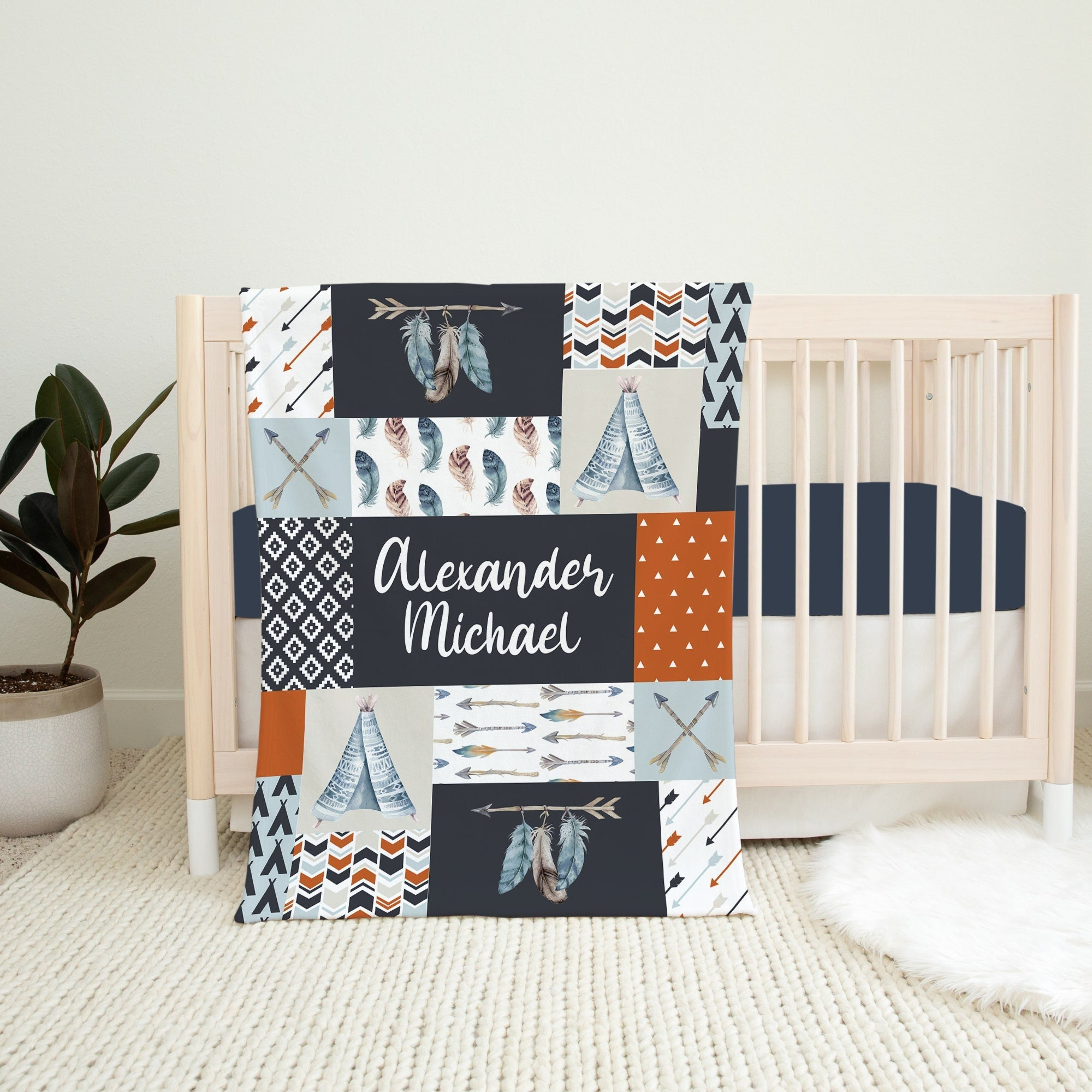 boho boy crib bedding
