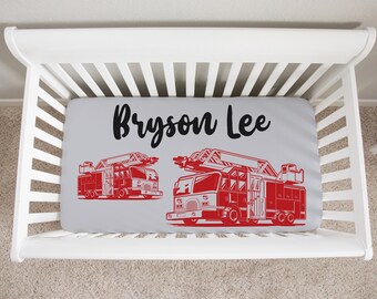 Fire truck crib bedding babies r us online