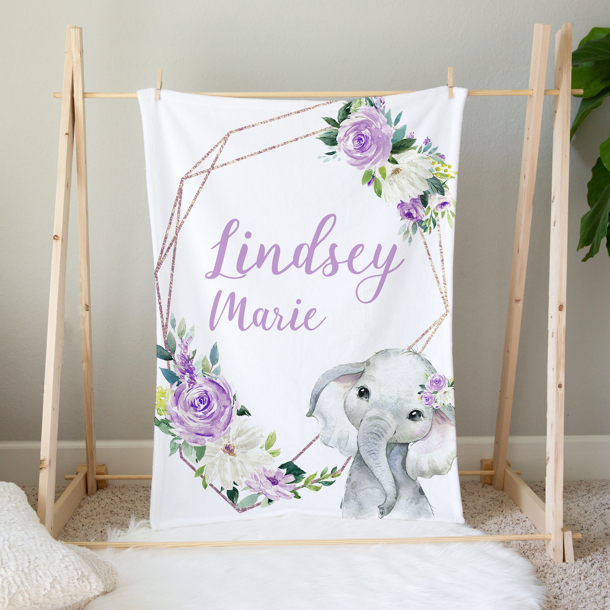 Elephant Baby Bedding Set Purple Crib Bedding Set Purple Etsy