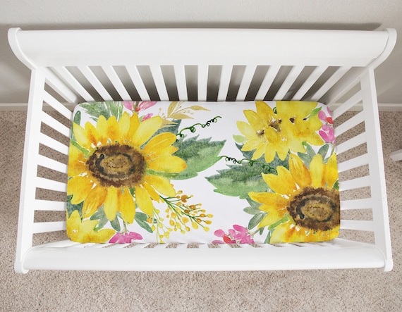 Sunflower Crib Sheet Pink Floral Crib Sheet Floral Crib Bedding Crib Sheet Girl Sunflower Crib Bedding Floral Nursery Girl Crib Bedding Etsy Canada