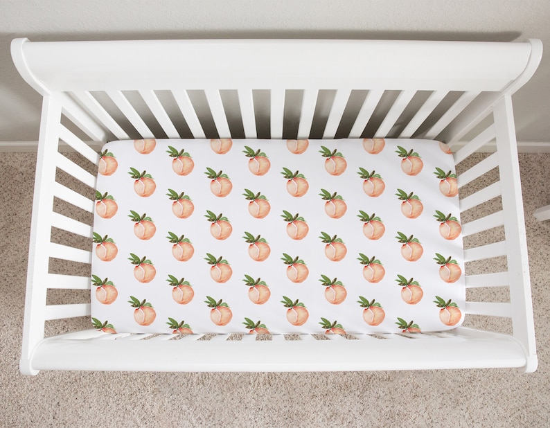 Peach Crib Bedding Set Baby Girl Crib Bedding Set Peach Etsy