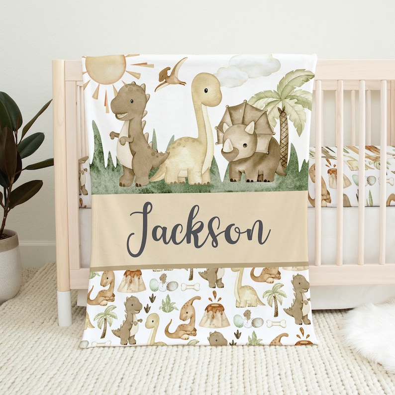 Dinosaur Crib Bedding Set Baby Boy Crib Bedding Dinosaur Etsy