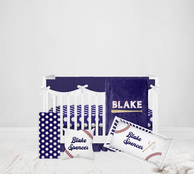 Personalized Baseball Crib Sheet Baseball Crib Bedding Etsy