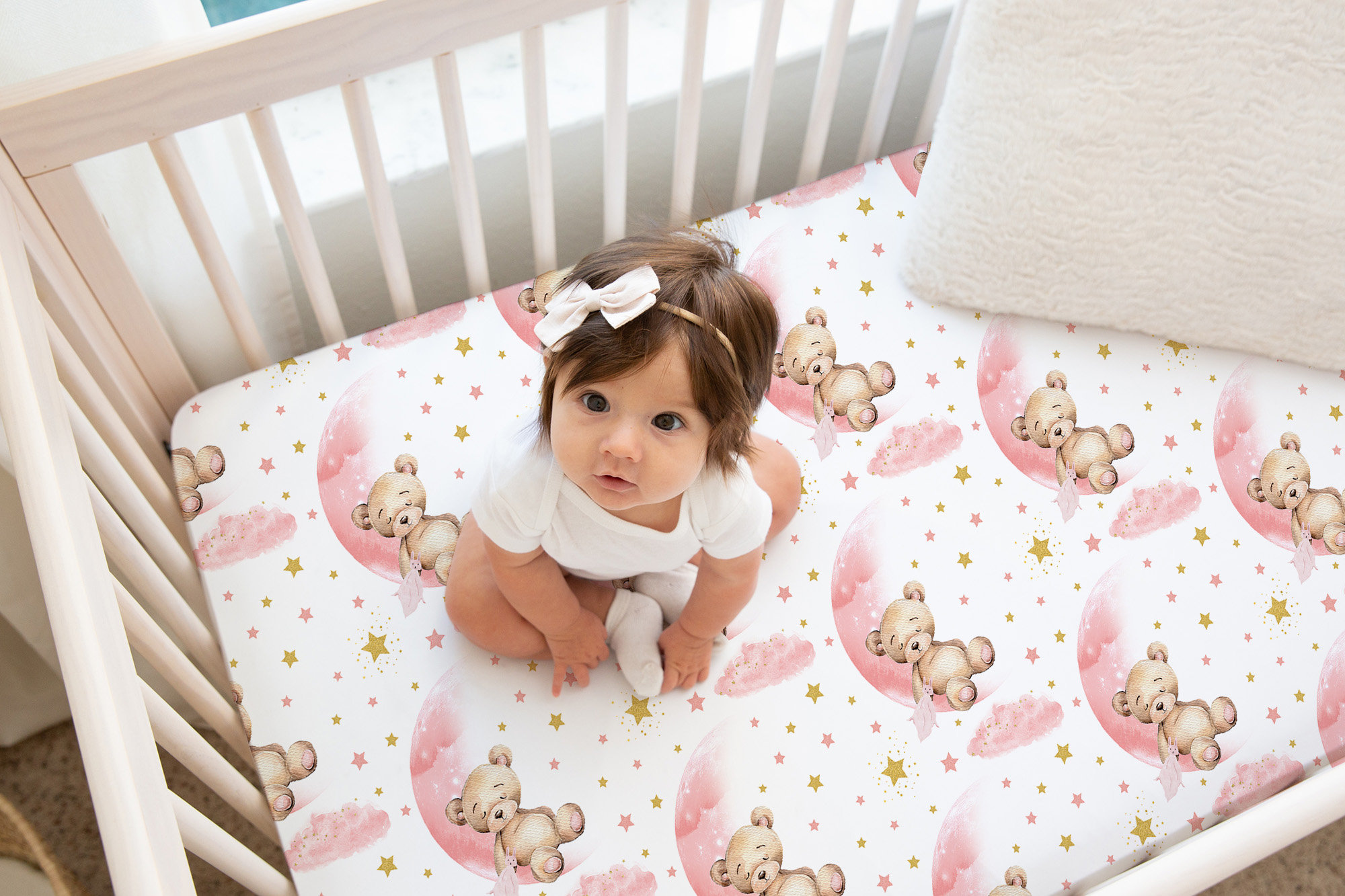 Mini Crib Duckbe Custom Baby Crib Bedding Set Moon Animal