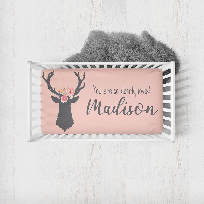 Woodland Baby Girl Bedding Baby Girl Deer Crib Bedding Set Etsy