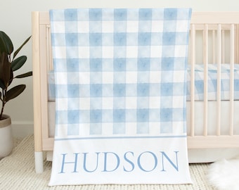 BABY BLANKET GINGHAM ブランケット (ブルー/F) Baby Buggy Blanket