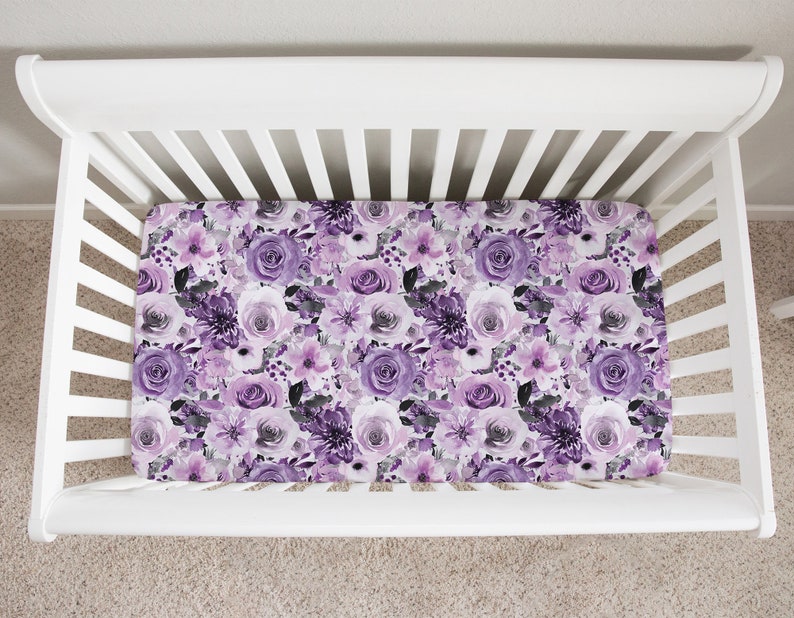 Elephant Baby Bedding Set Purple Crib Bedding Set Purple Etsy