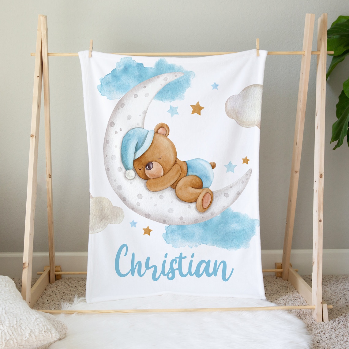 Teddy Bear Crib Bedding Set Baby Boy Crib Bedding Blue Crib Etsy