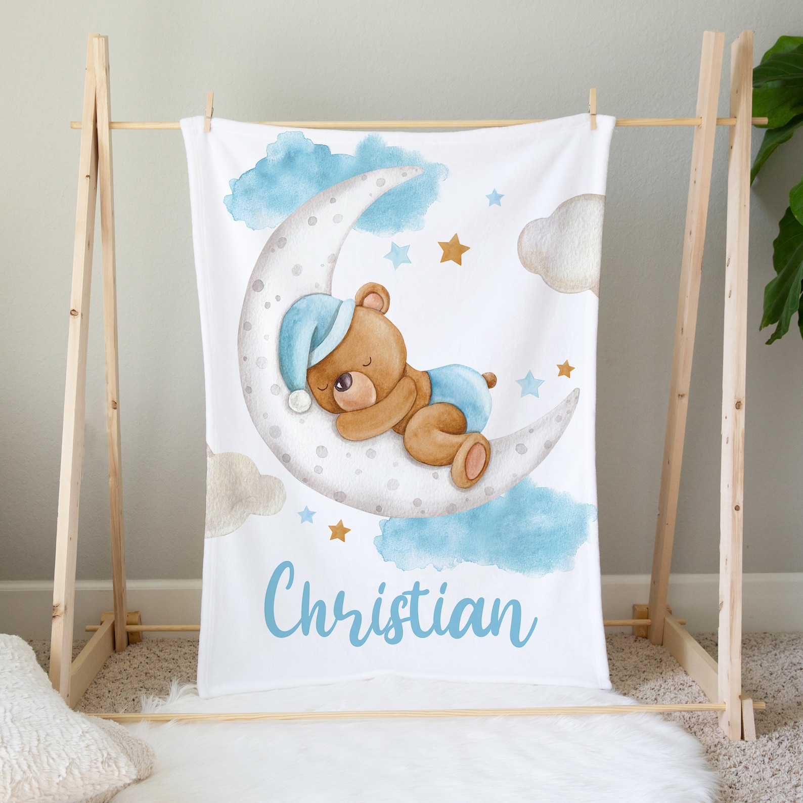 Teddy Bear Crib Bedding Set Baby Boy Crib Bedding Blue Crib Etsy