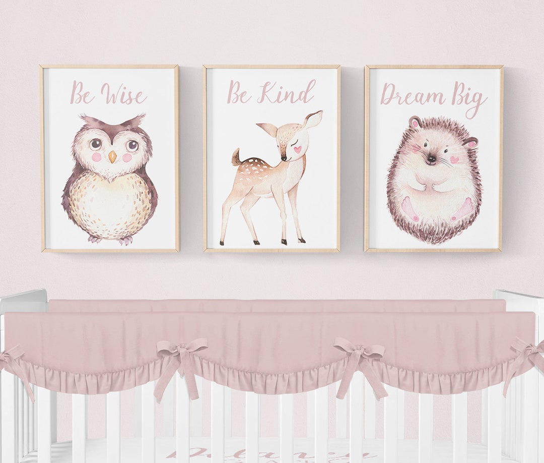 Woodland Nursery Prints, Woodland Nursery Decor Set of 3 Prints ...