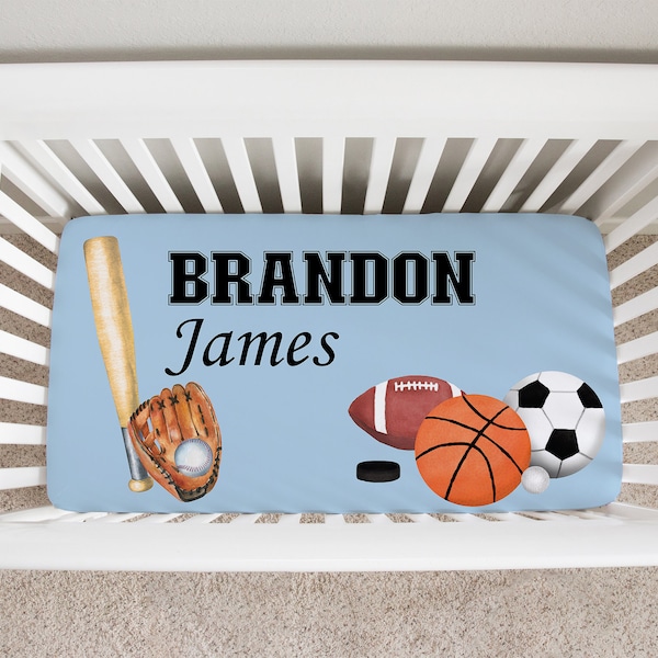 Sports Crib Bedding Etsy