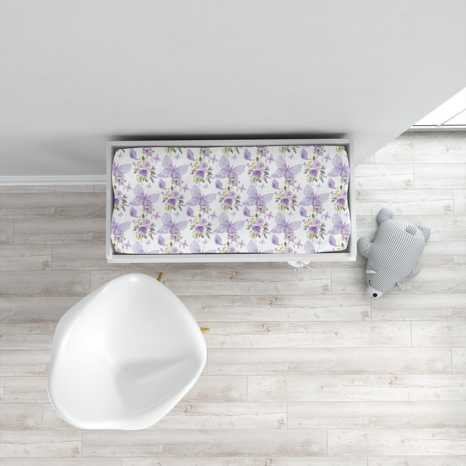 Purple Butterfly Crib Bedding Set Baby Girl Crib Bedding Set Etsy