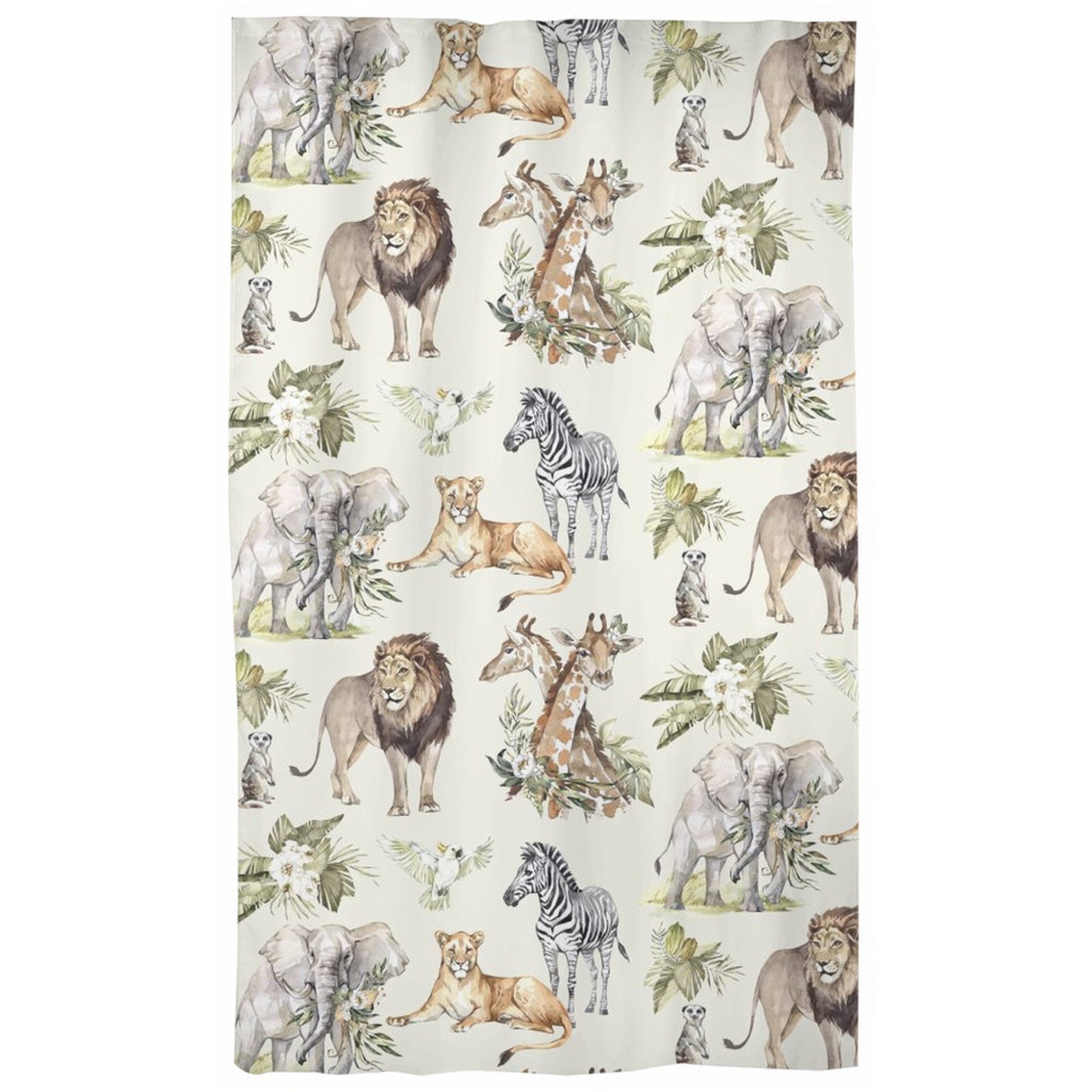 Safari Curtains Safari Nursery Decor Safari Window Curtains Etsy