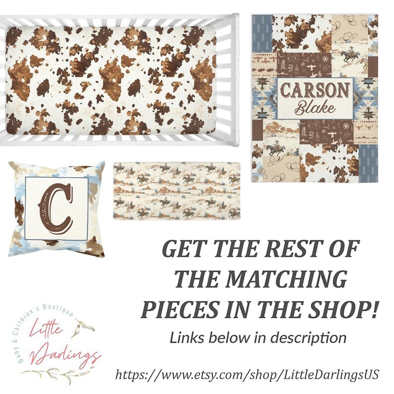 Western Nursery Wall Art Print Set, Cowboy Nursery Prints, Boy Nursery, Blue Nursery Decor, Western Boys Room Decor, Vintage Cowboy Decor image 9