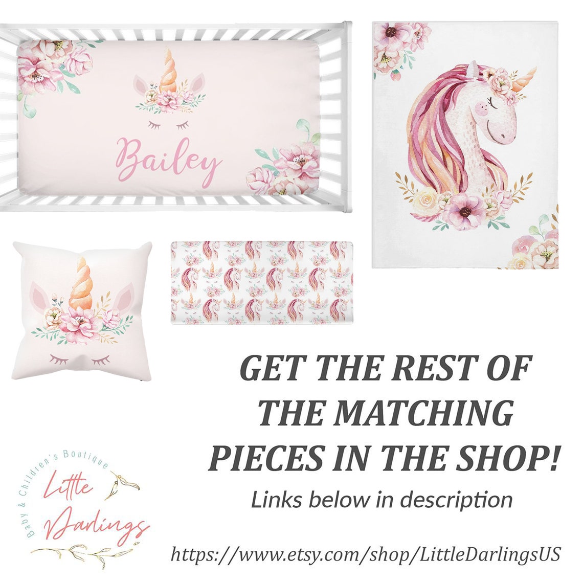 Unicorn Crib Sheet Unicorn Crib Bedding Unicorn Nursery Etsy