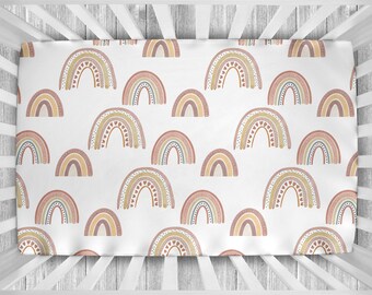 rainbow crib sheet