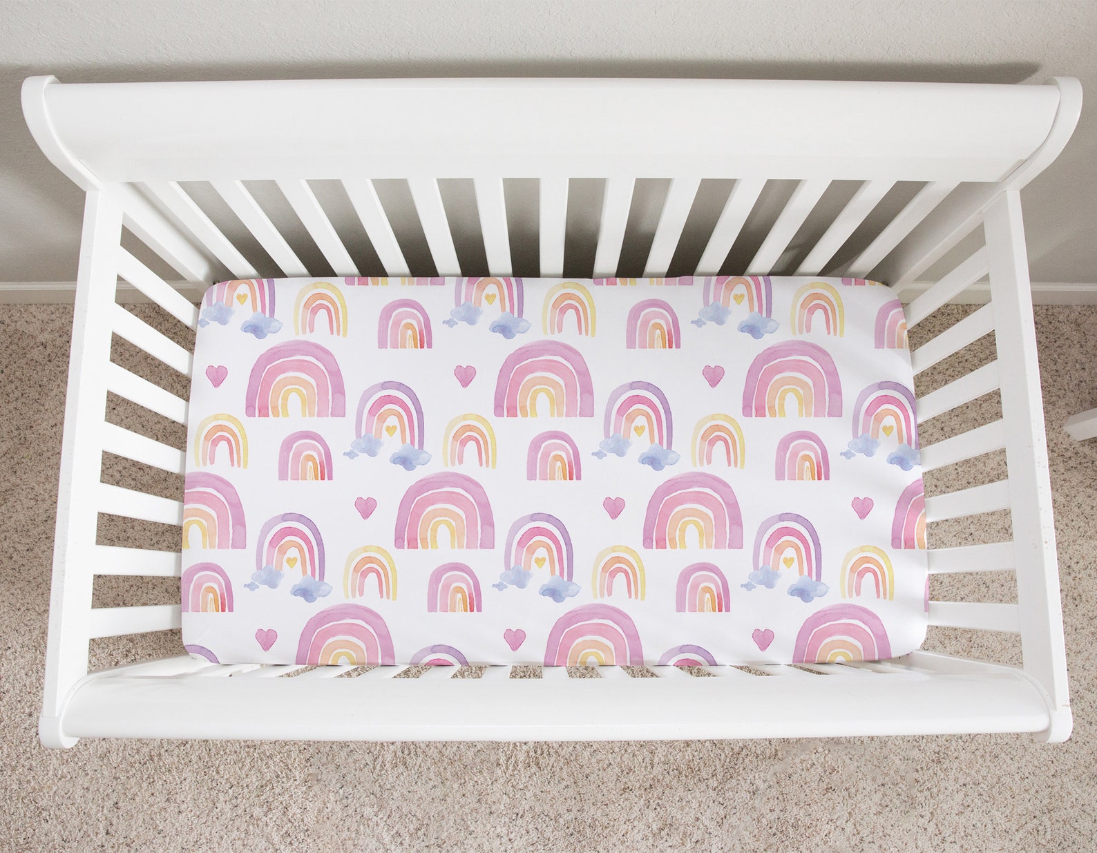 Rainbow Crib Bedding Set Baby Girl Crib Bedding Set You Are Etsy