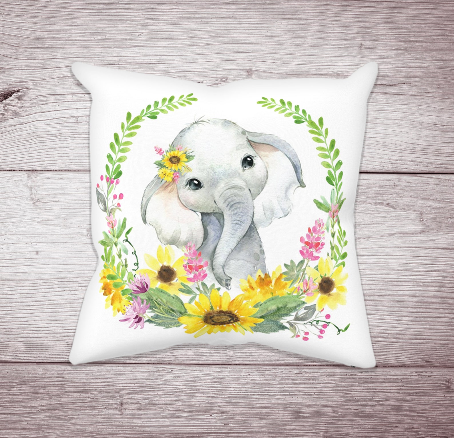 Elephant Baby Bedding Set Sunflower Crib Bedding Floral Crib Etsy