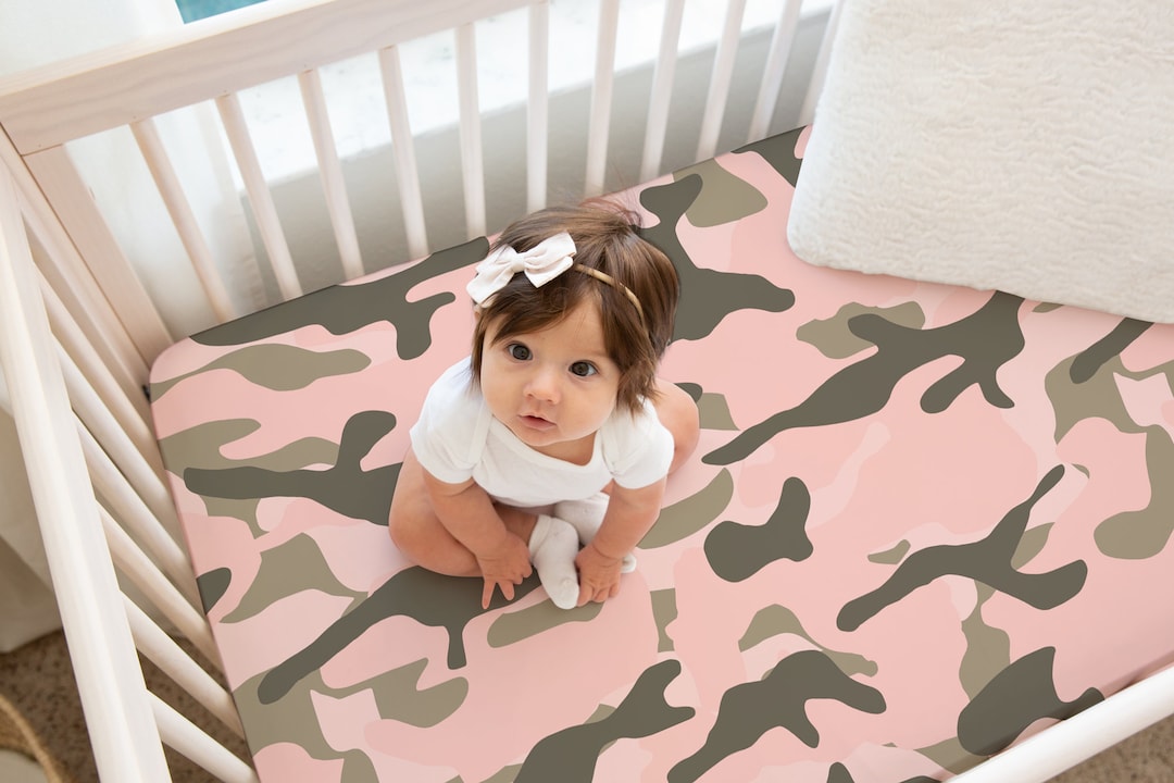 Pink Camo Crib Sheet Crib Sheets Girl Baby Girl Crib Bedding