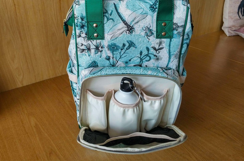 Custom Diaper Bag, Dinosaur Diaper Bag Multiuse Backpack, Boy Diaper Bag Backpack, Baby Shower Gift, Personalized Baby Bag Boy, New Mom Gift image 9