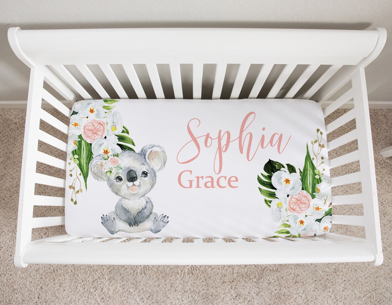 Koala Crib Bedding Set Baby Girl Crib Bedding Koala Nursery Etsy