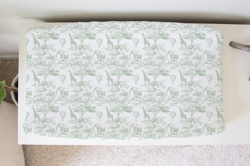 Safari Nursery Bedding Set, Baby Boy Crib Bedding, Green Crib Bedding