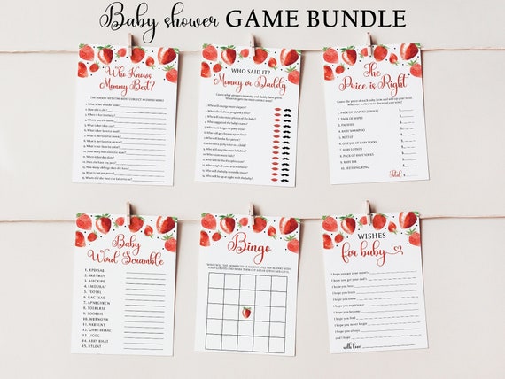 Rainbow Printable Baby Games 7 Pack Bundle - Baby Shower Games