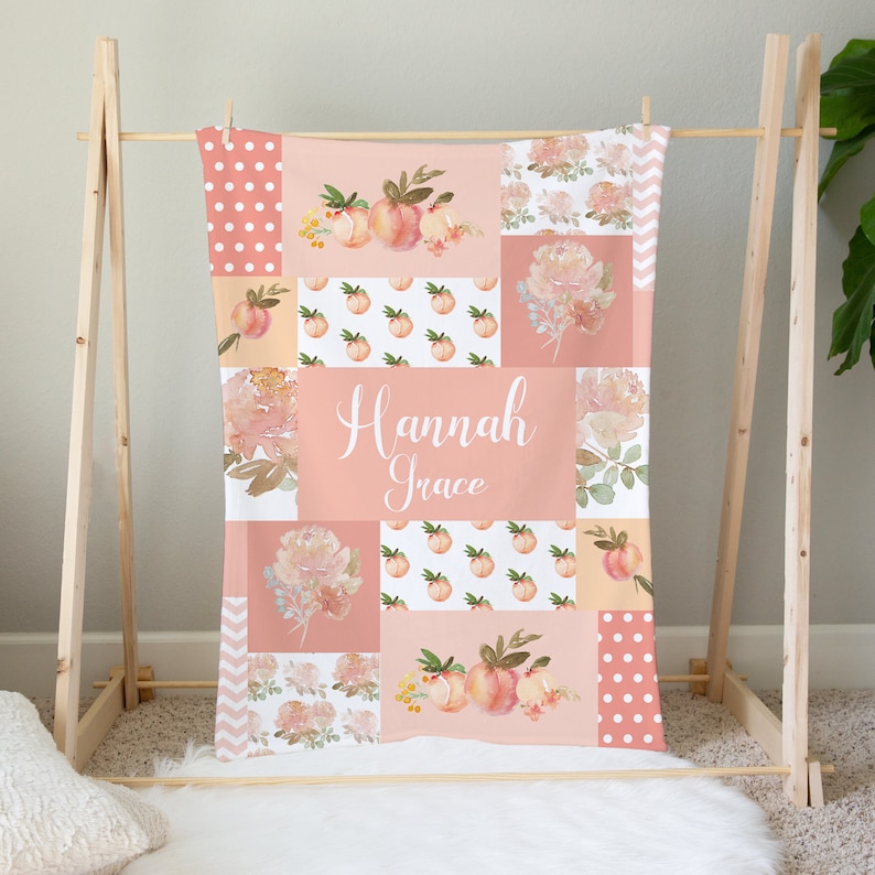 Peach Crib Bedding Set Baby Girl Crib Bedding Set Peach Etsy