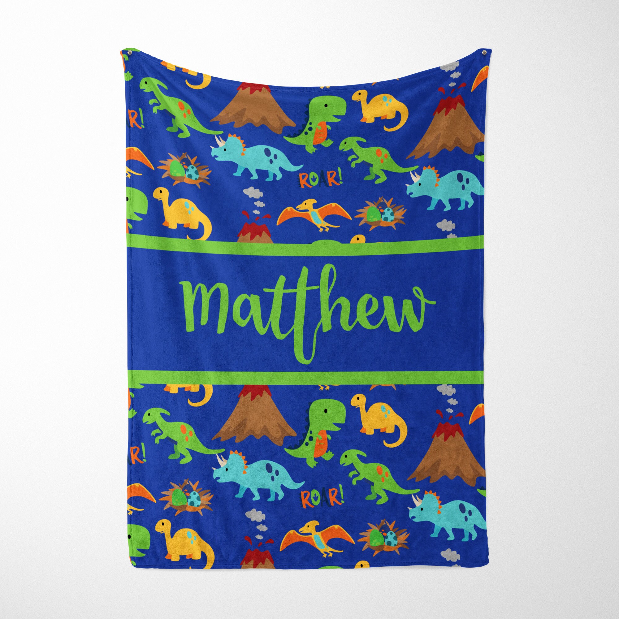 Personalized Dinosaur Baby Blanket Dinosaur Blanket Etsy UK