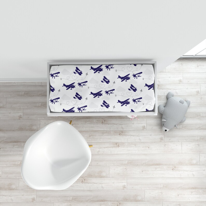 Airplane Nursery Bedding Airplane Crib Bedding Set Boy Crib Etsy