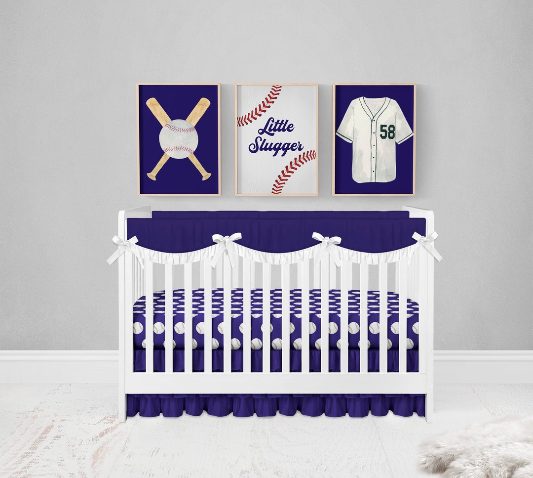 Baseball Nursery Prints, Baseball Nursery Decor, Set of 3 Prints, Boy