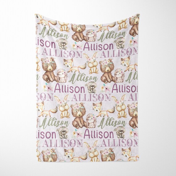 Personalisiert Babydecke 100x100cm - Mit Namen Und Geburtsdatum Individuelle Decke