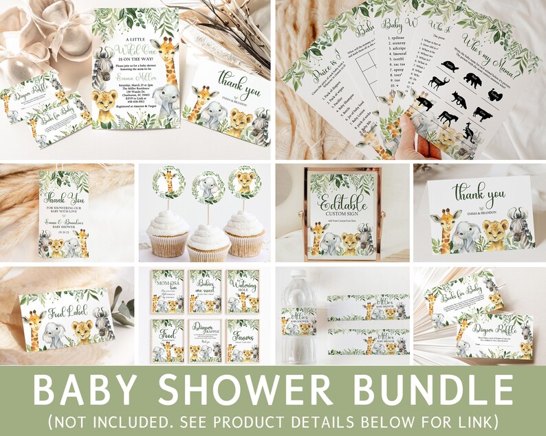 Safari Gifts Table Sign Safari Baby Shower Sign Wild One Etsy