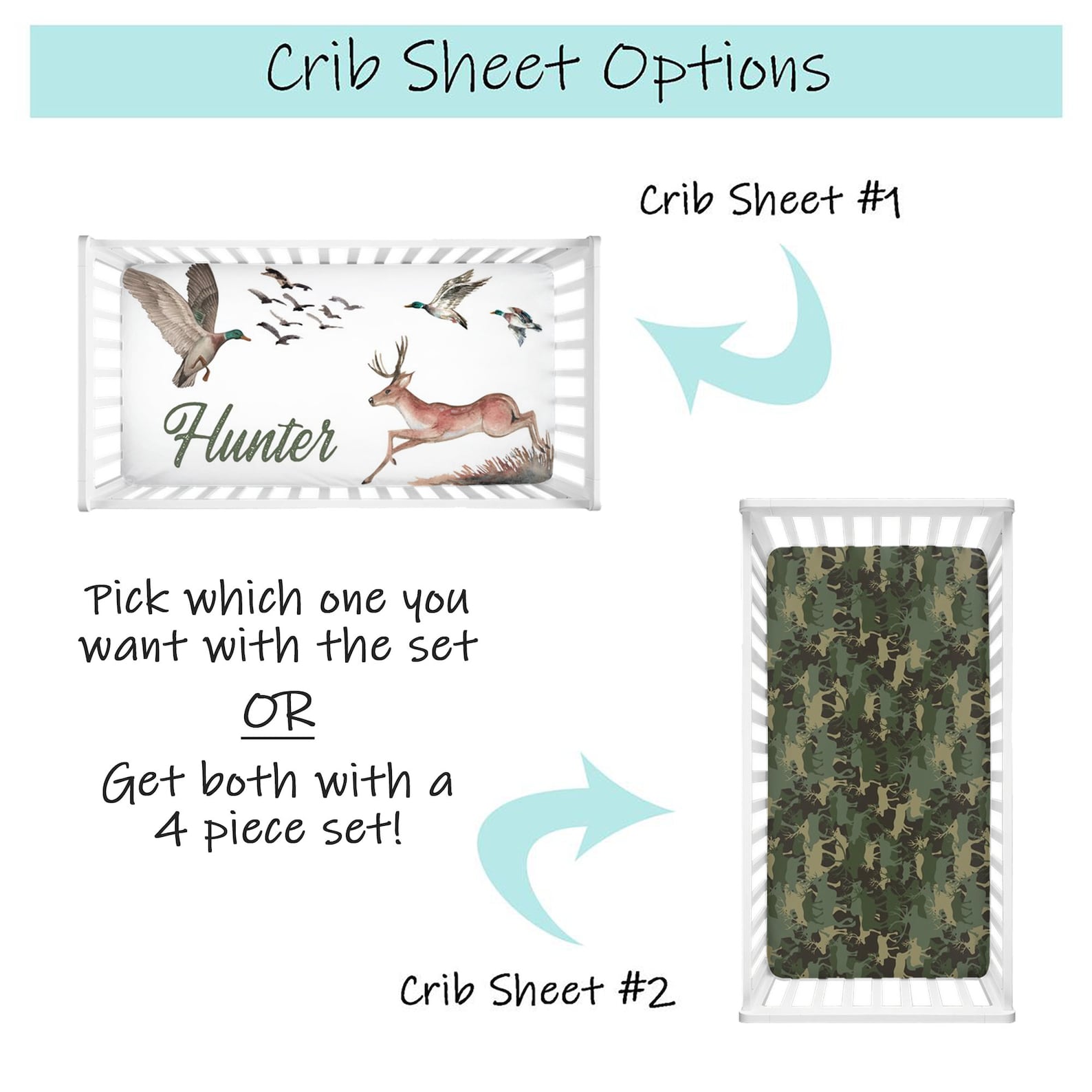 Deer Camo Baby Bedding Duck Hunting Baby Bedding Baby Boy Etsy