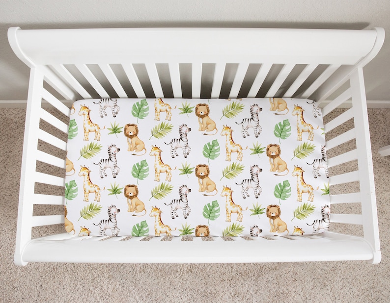 Safari Crib Sheet Safari Nursery Safari Animals Safari Crib Etsy