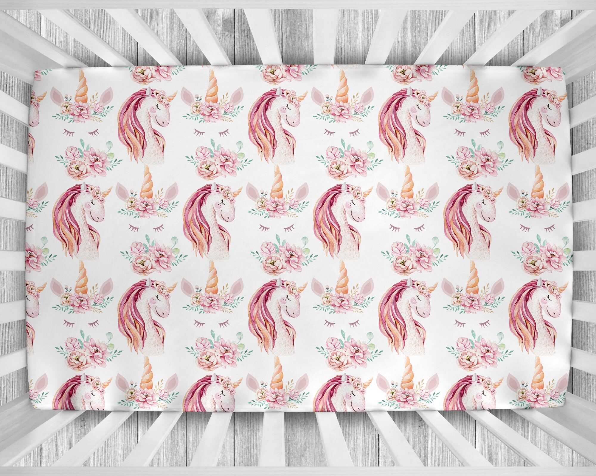 Unicorn Crib Sheet Unicorn Crib Bedding Unicorn Nursery Etsy