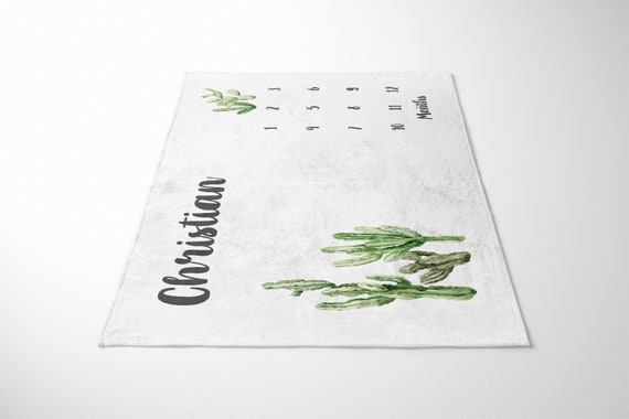 Cactus Milestone Blanket Boy Milestone Blanket Baby Shower Gift Monthly Blanket Western Milestone Blanket Personalized Baby Boy Blanket Etsy Canada