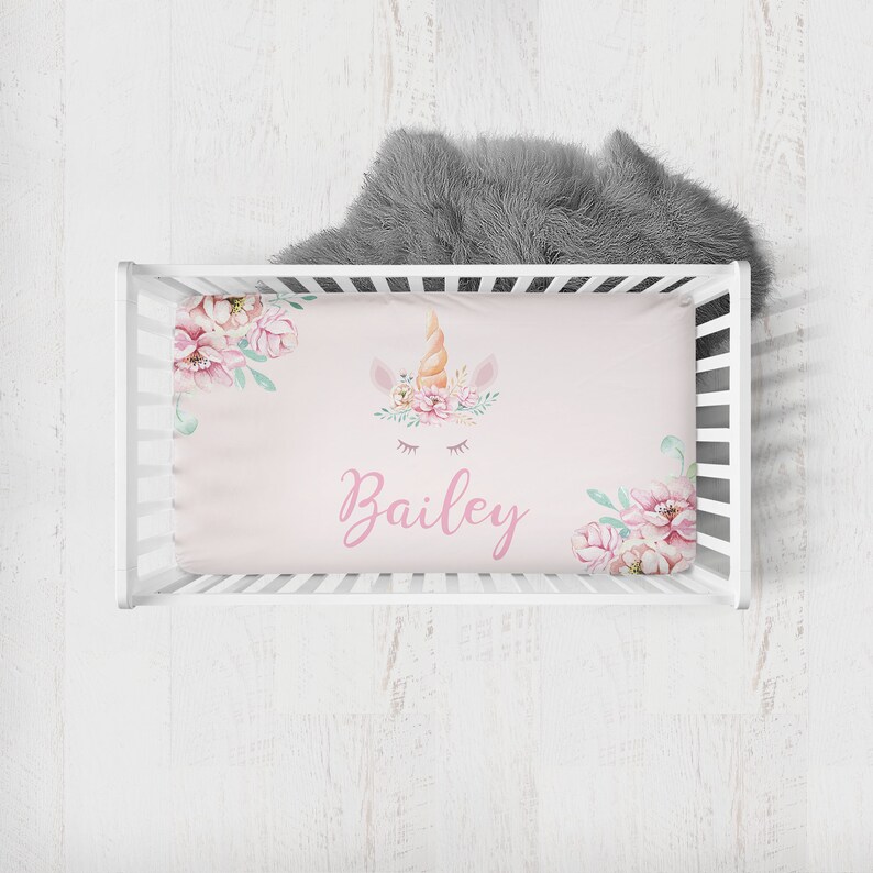 Unicorn Crib Bedding Set Baby Girl Crib Bedding Unicorn Etsy