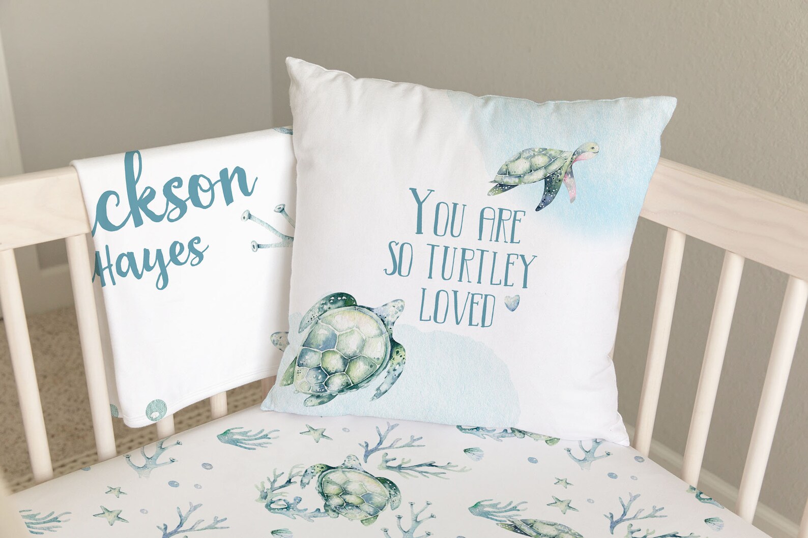 Sea Turtle Crib Bedding Set Boy Crib Bedding Sea Turtle Etsy